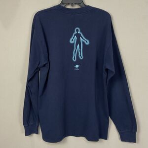 Steven Spielberg Taken Shirt Sci Fi Long Sleeve Navy Tee Shirt Sz Lg